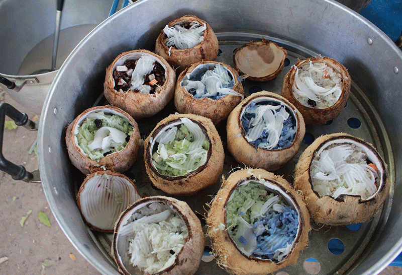 วิธีทำ ข้าวหลามน้ำมะพร้าว