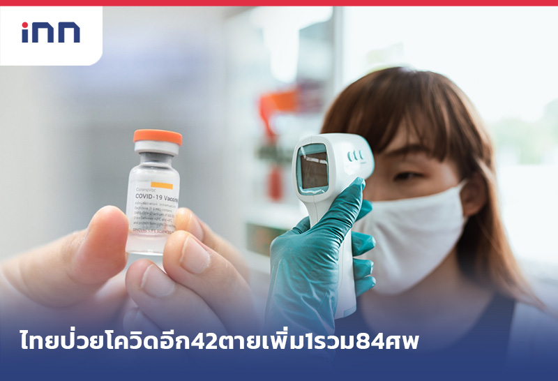 ข่าวต้นชั่วโมง 12.00 น. ไทยป่วยโควิดอีก42ตายเพิ่ม1รวม84ศพ