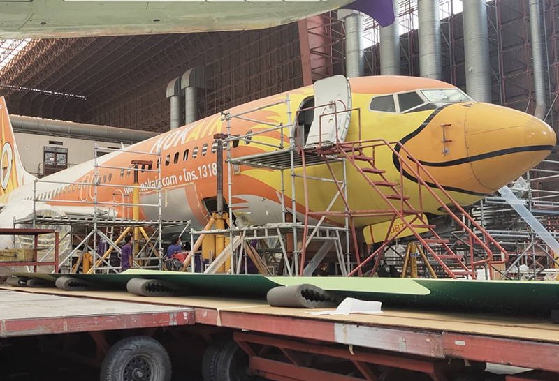 นกแอร์ ให้ การบินไทย ซ่อมบำรุง เครื่องบินแบบโบอิ้ง 737-800