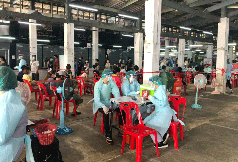 วัคซีนกลุ่มเสี่ยงตลาดบางแค-18-3-64 ผู้สัมผัสเสี่ยง