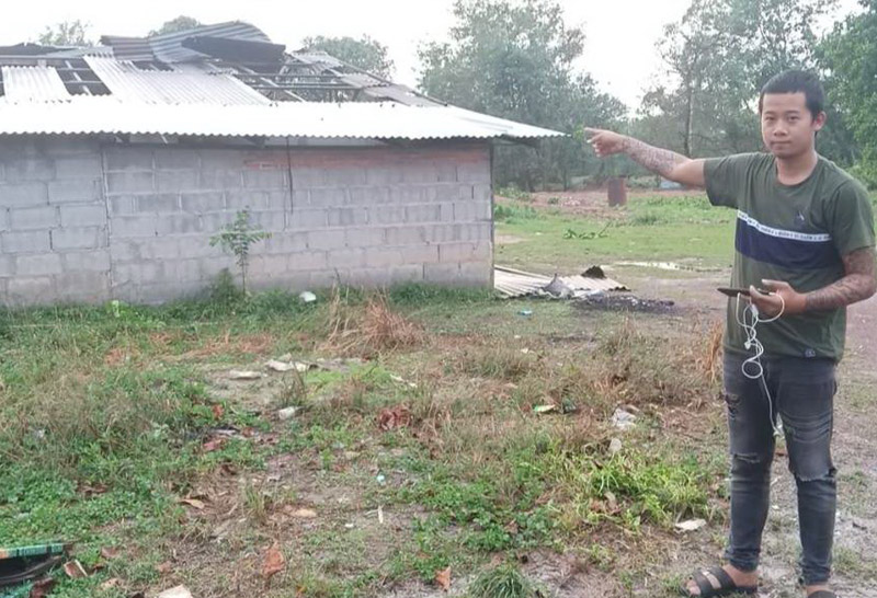 พายุฤดูร้อนถล่ม2หมู่บ้านปราจีนบ้านพัง