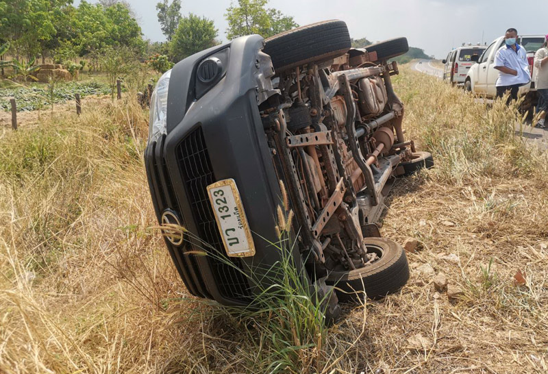 ฮือฮา!ปาฏิหาริย์หลวงพ่อเงินกระบะคว่ำไร้แผล