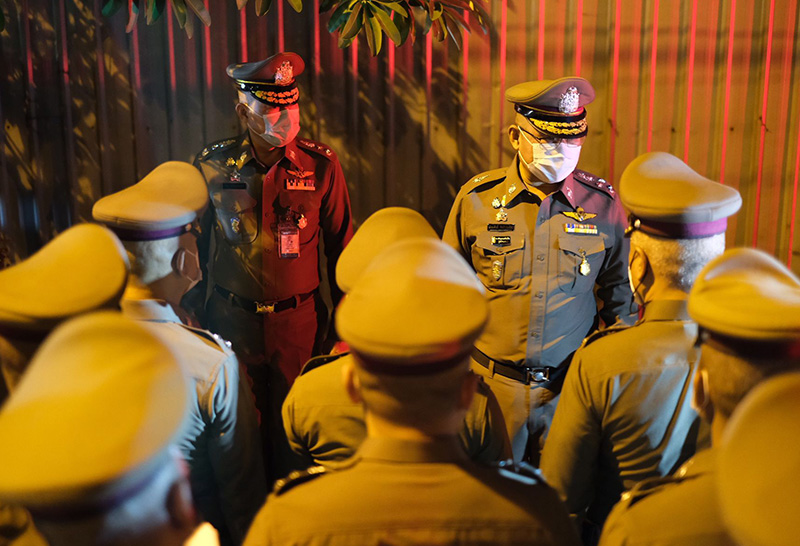 พล.ต.อ.ดำรงค์ศักดิ์ กิตติประภัสร์ รอง ผบ.ตร. ลงพื้นที่ตรวจการตั้งด่าน