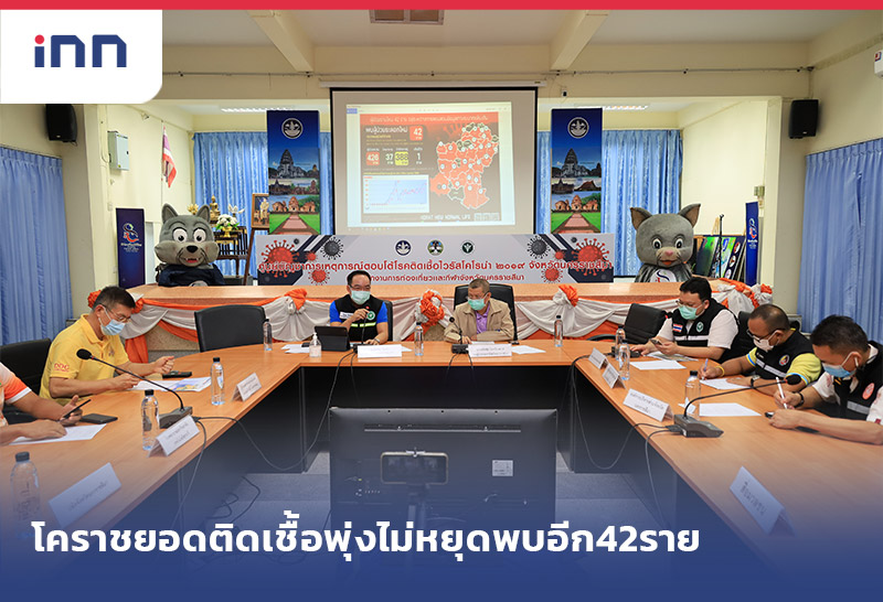 เกาะสถานการณ์ 15.30 น. โคราช ยอดป่วยโควิด พุ่งไม่หยุดพบอีก42ราย