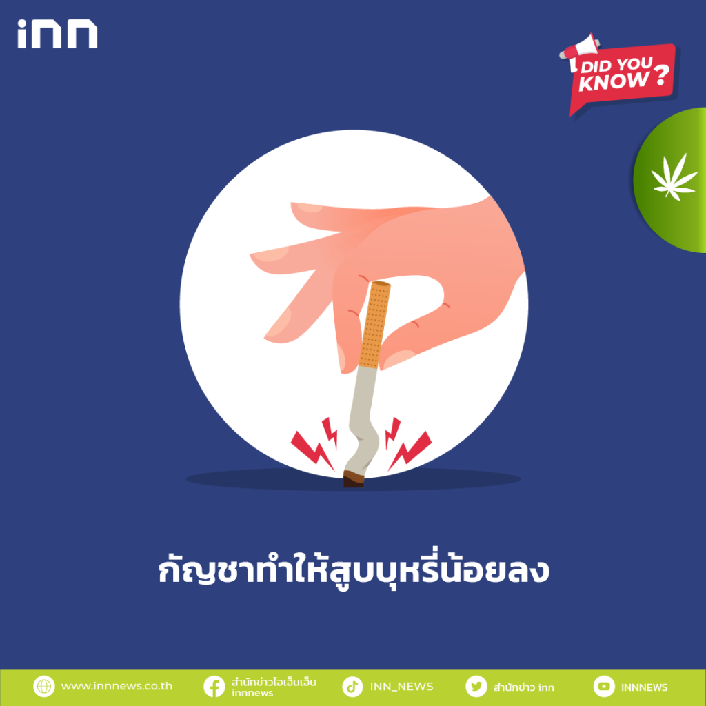 กัญชาทำให้สูบบุหนี่น้อยลง