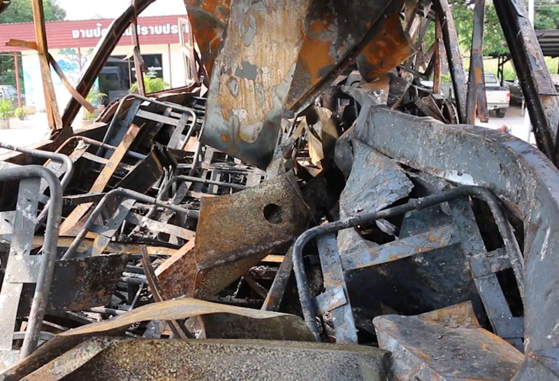 รู้ชื่อแล้วแม่ลูกเสียชีวิตรถทัวร์ไฟไหม้