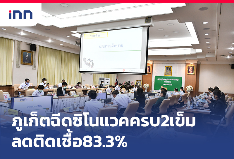 เกาะสถานการณ์ 15.30 น. ภูเก็ต ฉีดซิโนแวค ครบ2เข็ม ลดติดเชื้อ83.3%