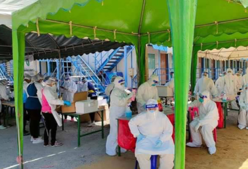 ตรวจโควิด แคมป์คนงาน