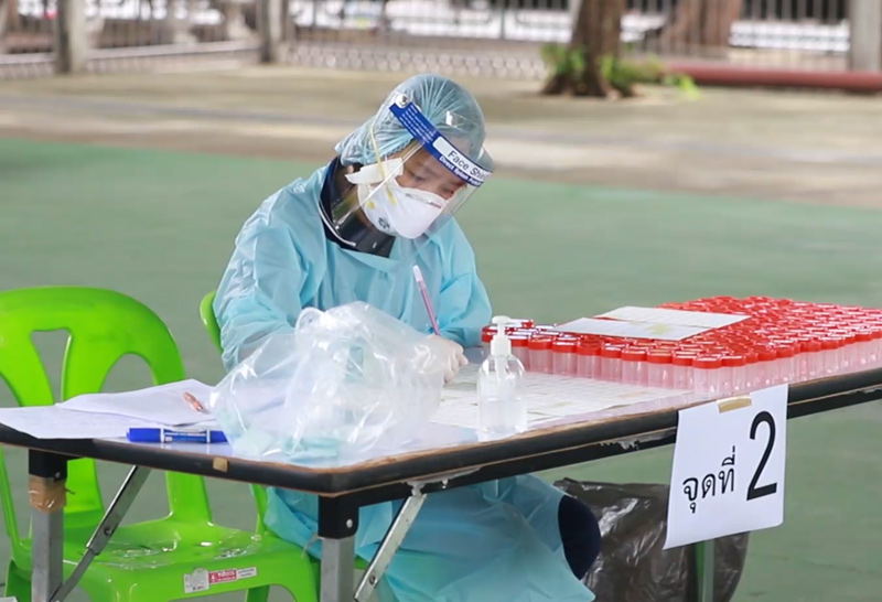 ตรวจโควิดเชิงรุกห้วยขวางวันที่2