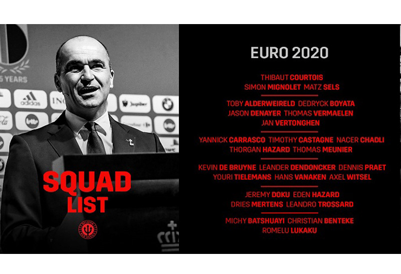 เบลเยียมเปิดโผ 26 แข้งลุยยูโร 2020