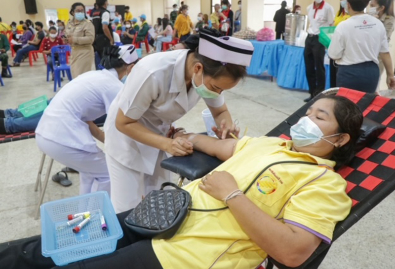 จ.สระแก้ว จัดกิจกรรมรวมพลังจิตอาสา วันผู้บริจาคโลหิตโลก