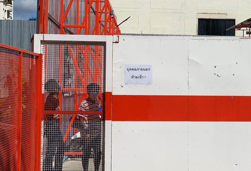 แคมป์ที่พักคนงาน ย่านพระราม9-27-6-64 -2