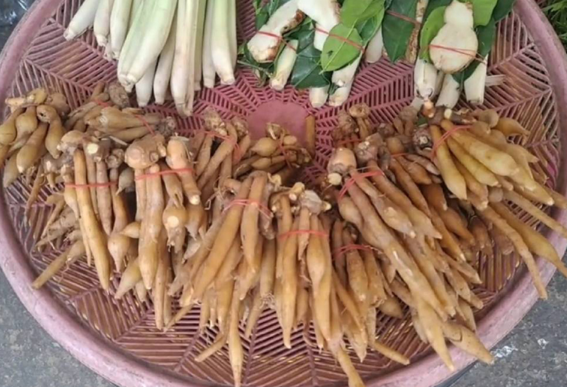 แม่ค้าขายขนมจีนน้ำยาปวดหัว หลัง กระชาย ราคาพุ่งถึงกิโลกรัมละ 160 บาท