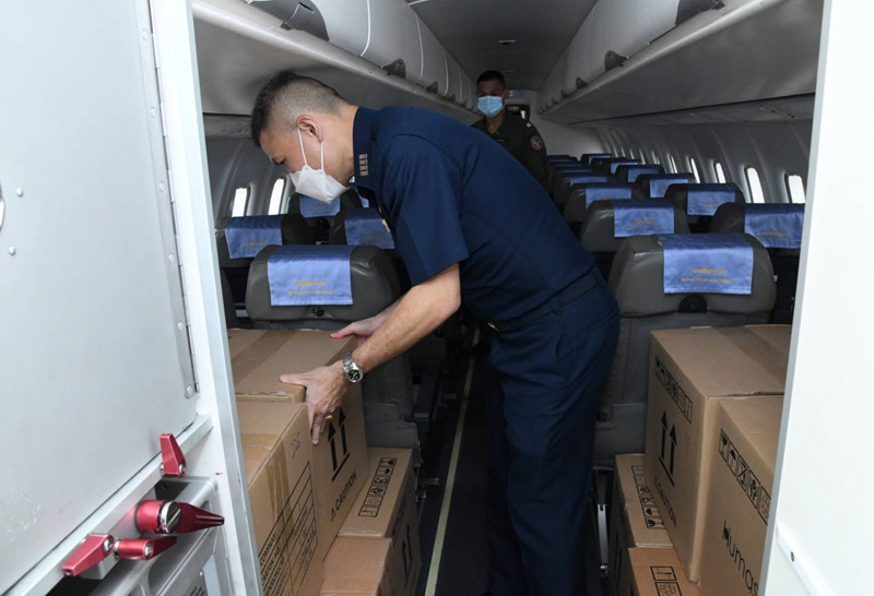 Air Force arranges planes to deliver Covid testing kits to hospitals. 3 JCT.