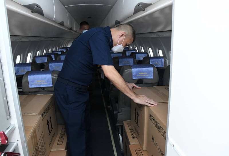 Air Force arranges planes to deliver Covid testing kits to hospitals. 3 JCT.
