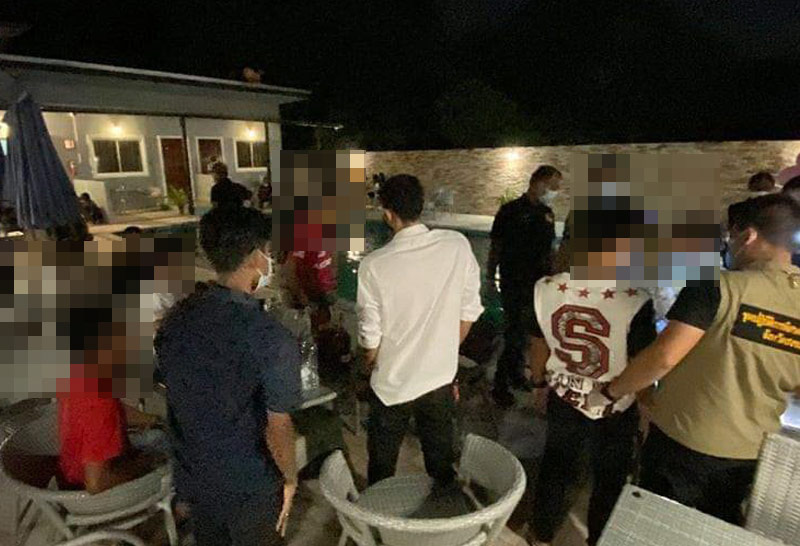 จับ48โจ๋ปาร์ตี้ริมสระน้ำคาโรงแรมดังเกาะยอ