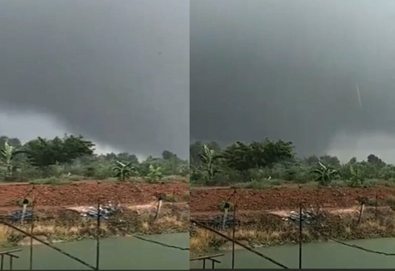 นาทีระทึก! พายุงวงช้างถล่มบางคล้า