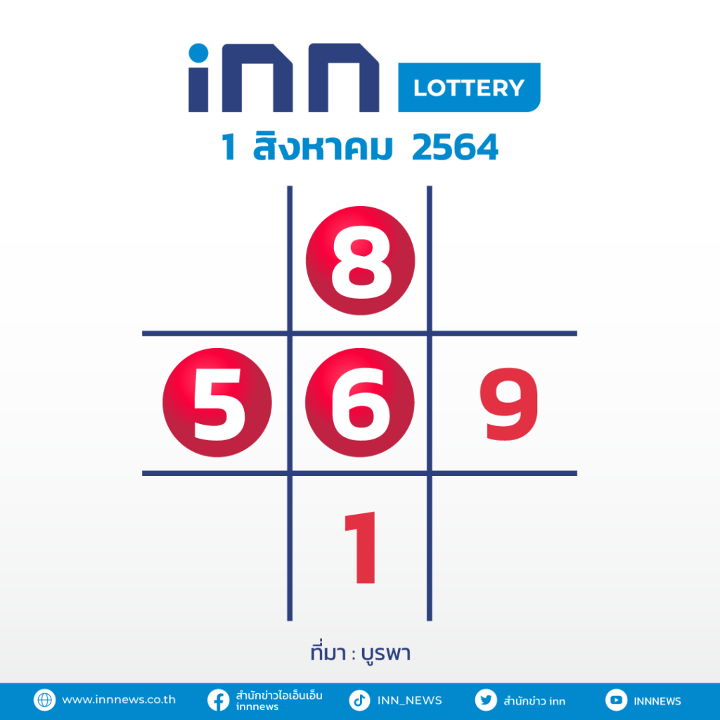 เลขดัง งวดวันที่ 1 สิงหาคม 2564