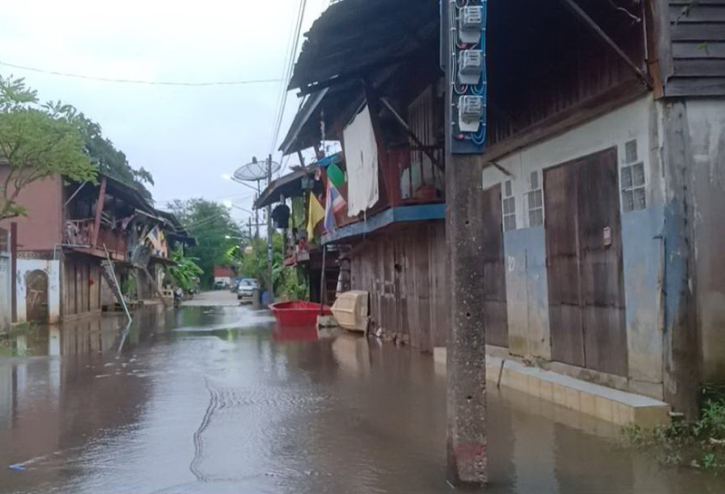 น้ำท่วมชุมชนตลาดเก่าเทศบาลตำบลกบินทร์รอบ3