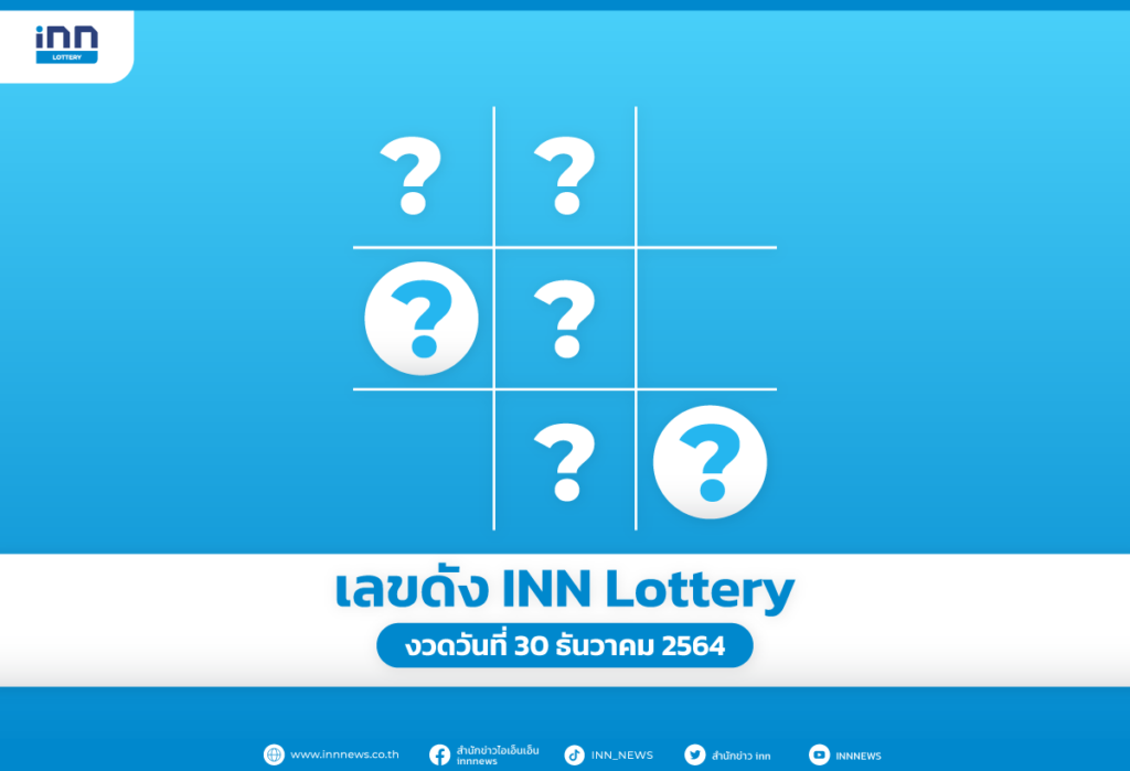 เลขดัง งวดวันที่ 30 ธันวาคม 2564 กับ INN Lottery