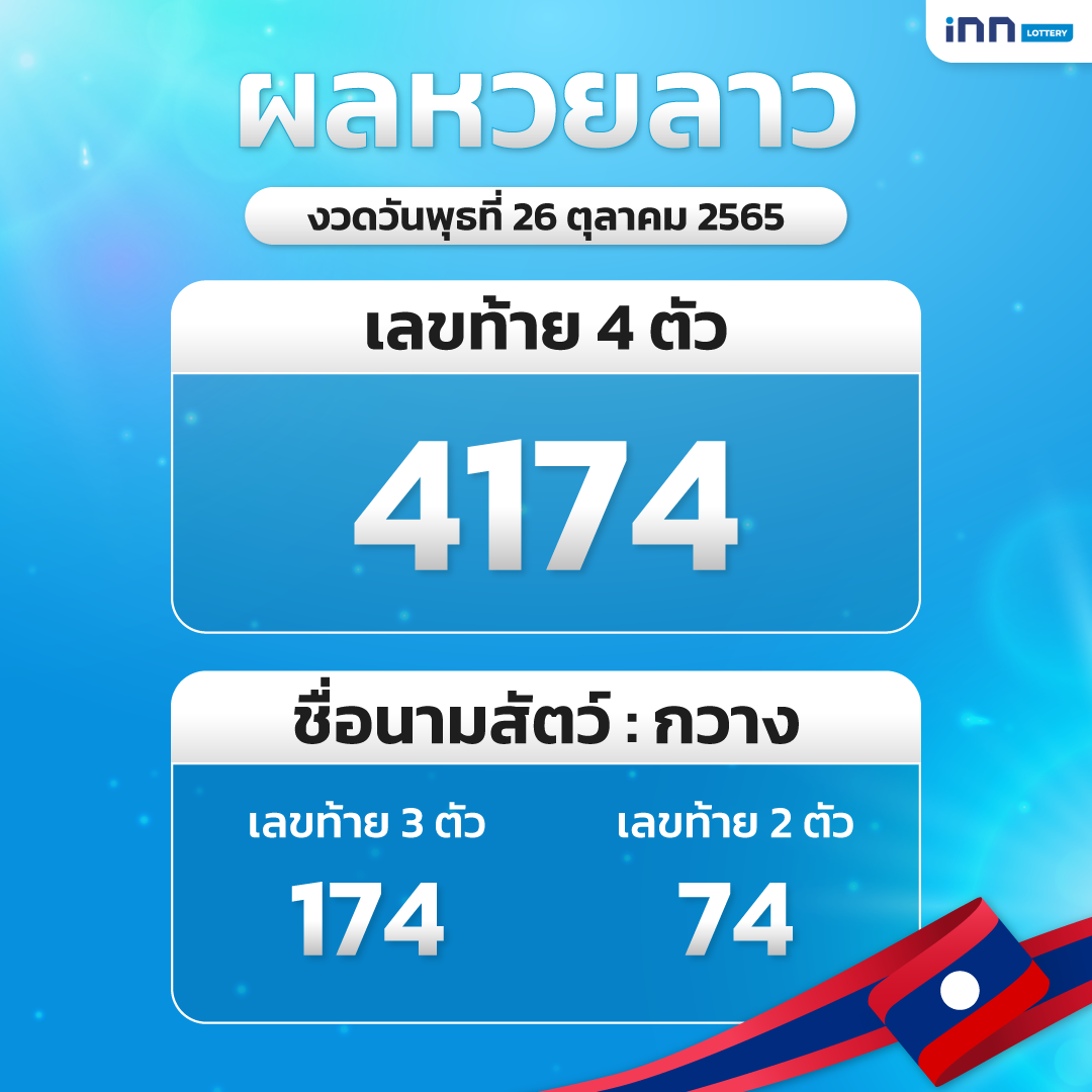 ตรวจผลหวยลาวงวด 26 ตุลาคม 2565