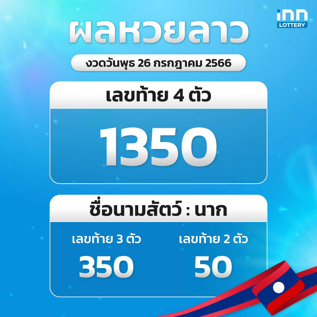 ผลหวยลาวล่าสุด หวยลาวงวด 26 กรกฎาคม 2566