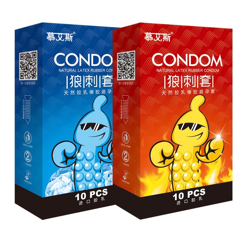 ถุงยางแบบปุ่มขรุขระ 3D