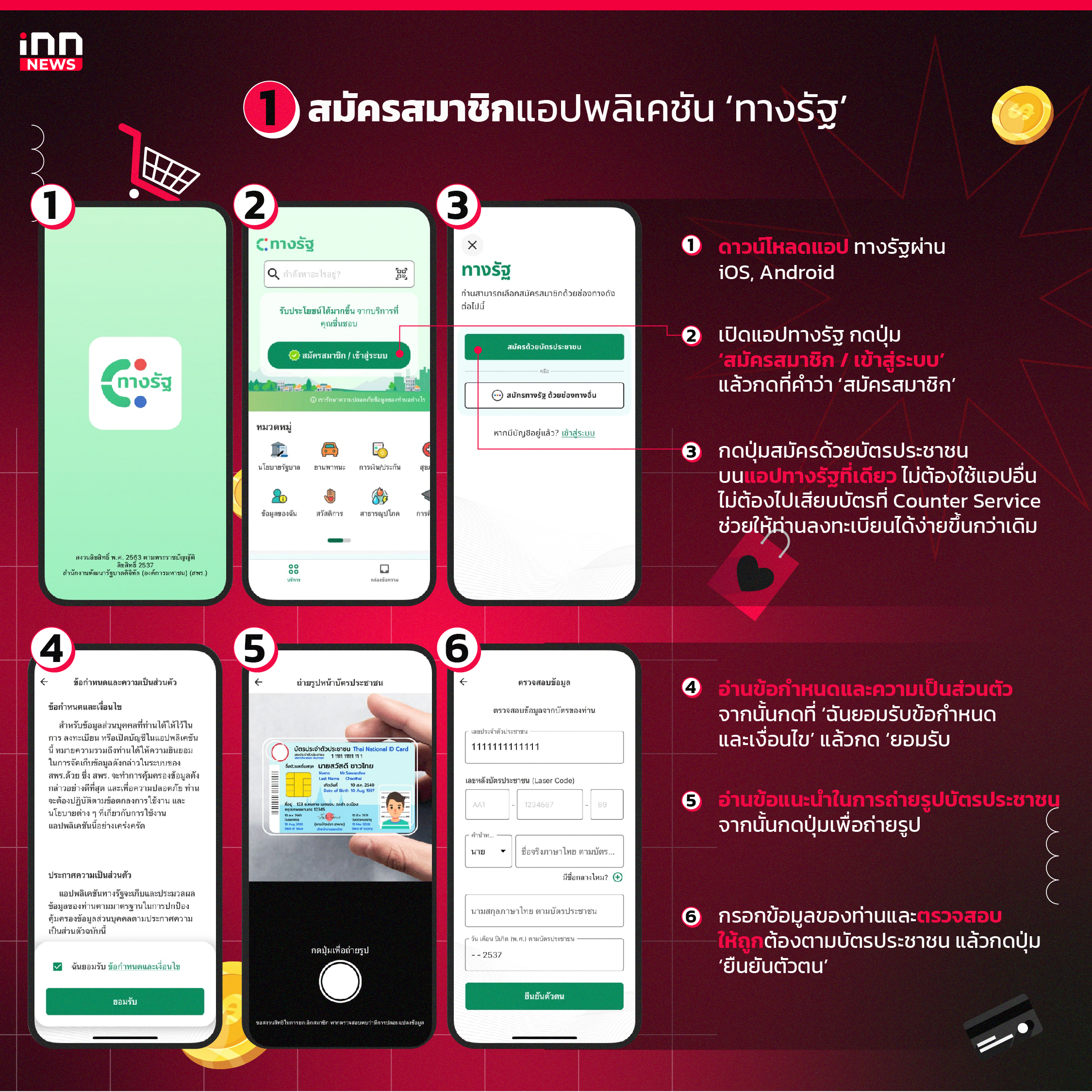 ขั้นตอนลงทะเบียน เงินดิจิตอล