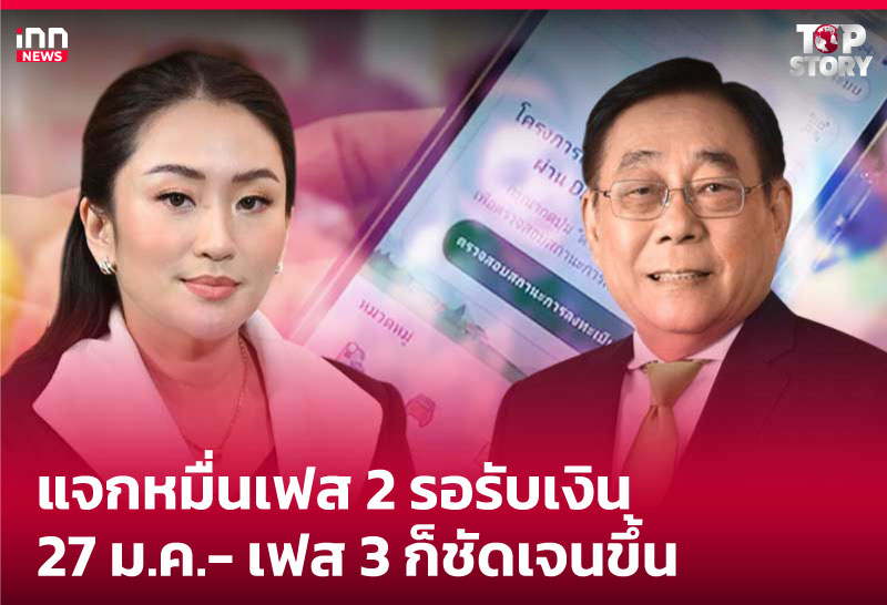 แจกหมื่นเฟส 2 รอรับเงิน 27 ม.ค.- เฟส 3 ก็ชัดเจนขึ้น