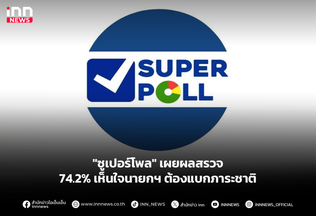 "ซูเปอร์โพล" เผยผลสรวจ 74.2% เห็นใจนายกฯ ต้องแบกภาระชาติ