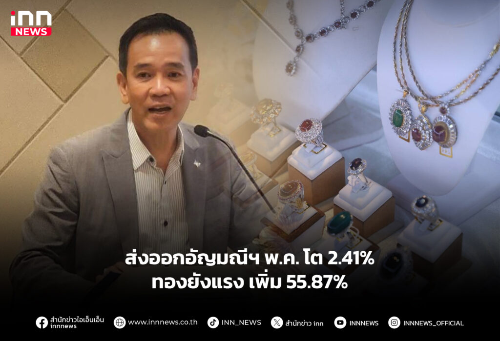 ส่งออกอัญมณีฯ พ.ค. โต 2.41% ทองยังแรง เพิ่ม 55.87%