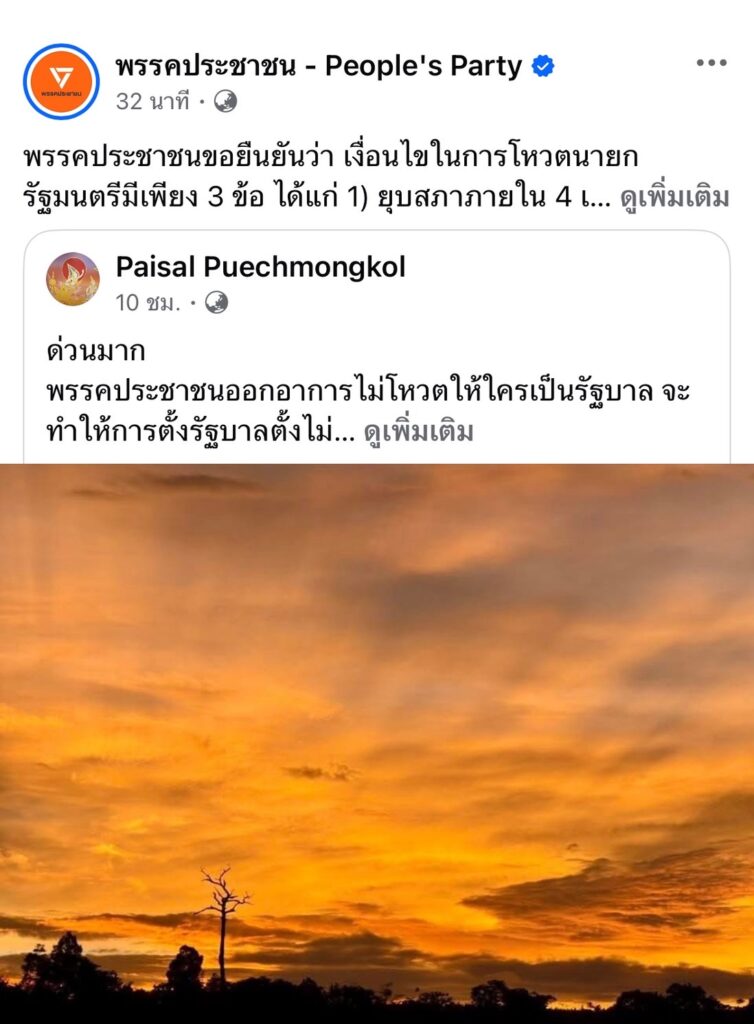 ปชน.ยันไม่ร่วมรัฐบาลเด็ดขาด ลั่นยังไม่ตัดสินใจรับเสนอพรรคไหน