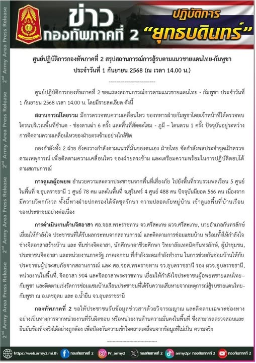 เขมรบินโดรนสอดแนมหลายจุด - ทภ.เฝ้าระวังชายแดนเขมงวด