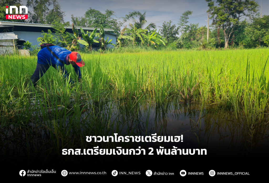 ชาวนาโคราชเตรียมเฮ ธกส.เตรียมเงินกว่า 2 พันล้านบาท