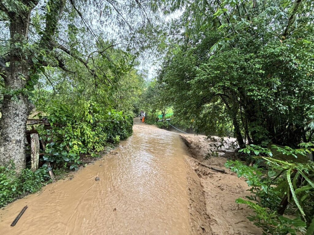 เชียงดาวน้ำหลาก ชาวบ้านได้รับผลกระทบ 10 หลังคาเรือน