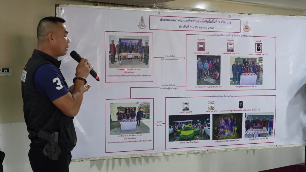 ศรีสะเกษลุยสกัดยาเสพติดชายแดน ยึดยาบ้าเกือบ2 แสนเม็ด 