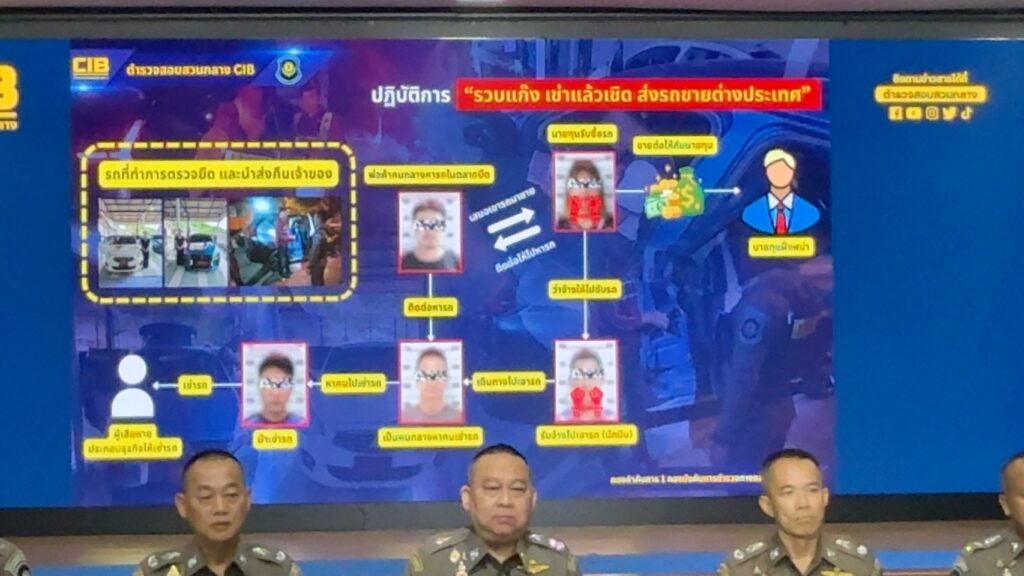 ทลายแก๊งสวมป้ายรถเถื่อนส่งขายเมียนมา สูญกว่า 20 ล้าน จับได้ 11 ราย