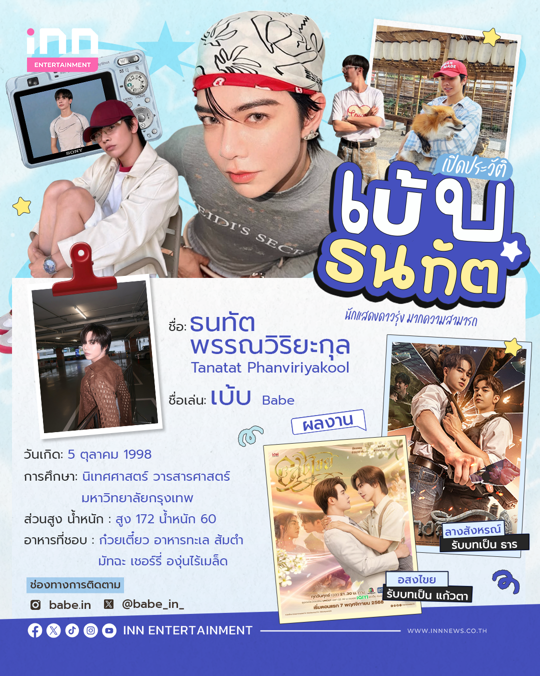 เปิดประวัติ เบ้บ ธนทัต